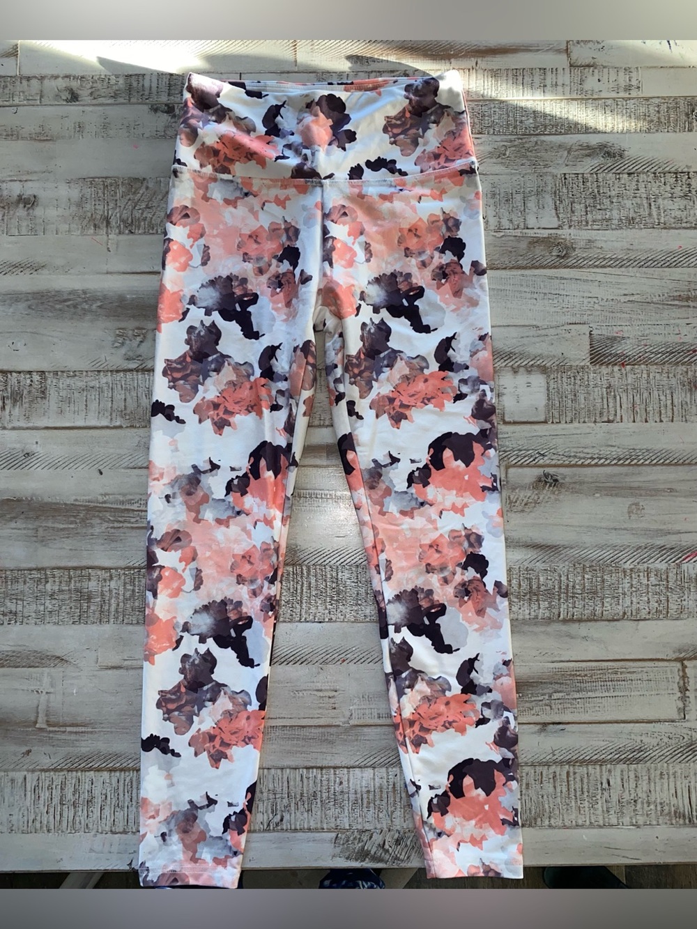 Balance Collection Pink & Black Floral Watercolor Leggings